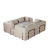 78.7" Chenille Convertible Folding Sleeper Sofa Bed with Cylindrical Pillow and Built-In Side Pocket - 4 of 4