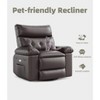 Oversized Recliner Chair,PU Leather Large Manual Recliner for Adults,Ultimate Comfort Lazy Chair with 1.5X Sponge Filling & Easy Recline Mechanism - 4 of 4