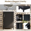 ALEXOUN 20" Bathroom Vanity with Ceramic Sink, Small Bathroom Sink Cabinet with 1 Soft-Close Door, Single Ample Storage Sink Bathroom Vanity - 3 of 4