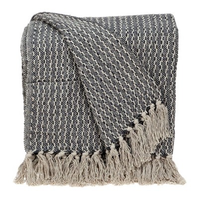 Parkland Collection,Lily Transitional Gray 52" X 67" Woven Handloom Throw