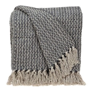 Parkland Collection,Lily Transitional Gray 52" X 67" Woven Handloom Throw - 1 of 4