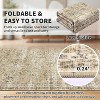 Vintage Washable Area Rug - Non-Slip Oriental Low Pile Carpet Soft Foldable Non-Shedding Floor Cover for Living Room Dining Room Dorm Office - 4 of 4