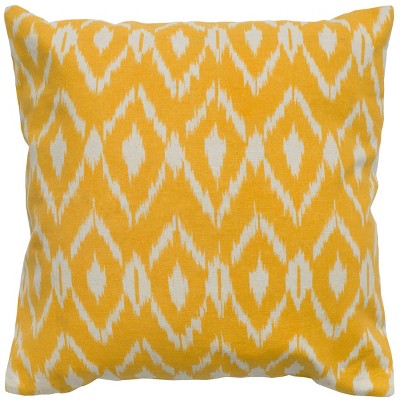 Ikat Designed Throw Pillow Yellow - Rizzy Home