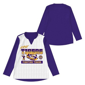 NCAA LSU Tigers Girls' Long Sleeve Fashion T-Shirt - 1 of 3