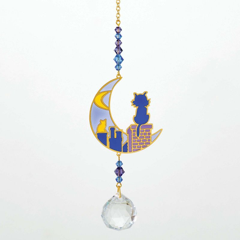 Woodstock Windchimes Crystal Dreams Cats on the Roof, Wind Chimes For Outside, Wind Chimes For Garden, Patio, and Outdoor Décor, 4"L, 1 of 6