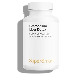 SuperSmart Desmodium Liver Detox 1200mg per Day - 10:1 Desmodium Adscendens Extract Supplement | Non-GMO & Gluten Free - 90 Vegetarian Capsules - 1 of 1
