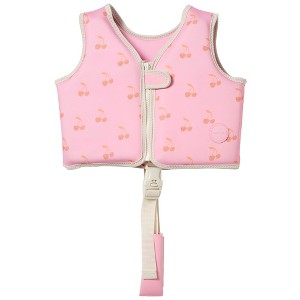 Sunnylife Kids Swim Vest 2-3 - Cotton Candy Cherry, Pink Butterfly, 42lb Cap - 1 of 4