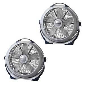 Lasko Wind Machine 3300 20 Inch 3 Speed Cooling Pivoting Head Floor Fan, Gray - 1 of 3