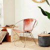 Set of 2 Metal and Leather Chairs Gold - Olivia & May: Contemporary Accent Seating for Living Room - image 2 of 4