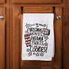 Primitives by Kathy Christmas Movies Pajama Pants and Cookies Kitchen Dish Towel - 28" x 28" - 2 of 3