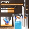 Long Handle Mop and Bucket Set - Effortless Floor, Wall & Window Cleaning, Includes Wringer and Washable Microfiber Pads - 3 of 4
