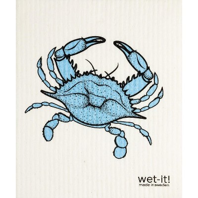 Wet It Dishcloth, Blue Crab; Blc