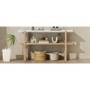 Vynxaria Elegant Narrow Console Table with Marble Effect Top Rubber Wood Frame, 5 Colors, for Entryway/Living Room - 4 of 4