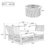 Trexm 2-piece Woven Rope Patio Conversation Set, Daybed and Coffee Table Set, Outdoor Furniture Tanning Near Me - Maison Boucle - 3 of 4