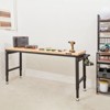 VEVOR Adjustable Workbench, 72" L X 25" W Garage Worktable with Universal Wheels, 28-39.5" Heights & 3000 LBS Load Capacity - 2 of 4