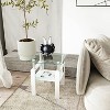 MAYEERTY Modern Tempered Glass Tea Table Coffee Table End Table, Square Table for Living Room, Transparent - 3 of 4