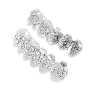 Unique Bargains Poker Chart Fake Teeth Grills 2 Set - 1 of 4