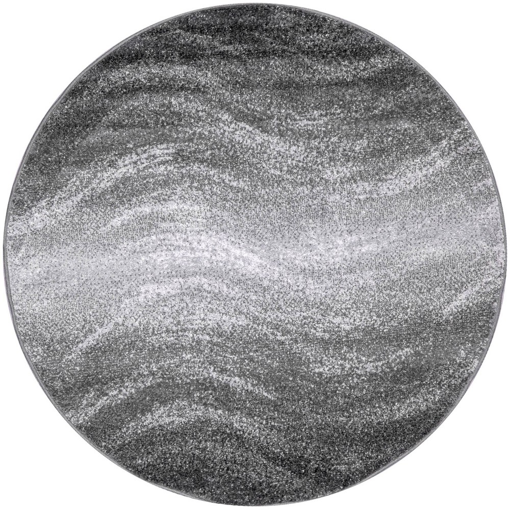 8' Round Julene Area Rug Gray - nuLOOM