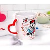 Silver Buffalo Disney Mickey and Minnie Mouse Icons 20-Ounce Ceramic Mug With Sculpted Handle - 4 of 4
