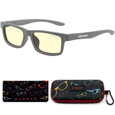GUNNAR Gaming and Computer Glasses for Kids (4-8) - Cruz Small, Grey Frame, Amber Lens, Blocks 65% Blue Light