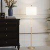 Maxax Modern Gold Floor Lamp  Elegant Lighting for Living Room, Bedroom, Home Office,with Iron and Crystal Design, Drum Linen Shade - 3 of 4