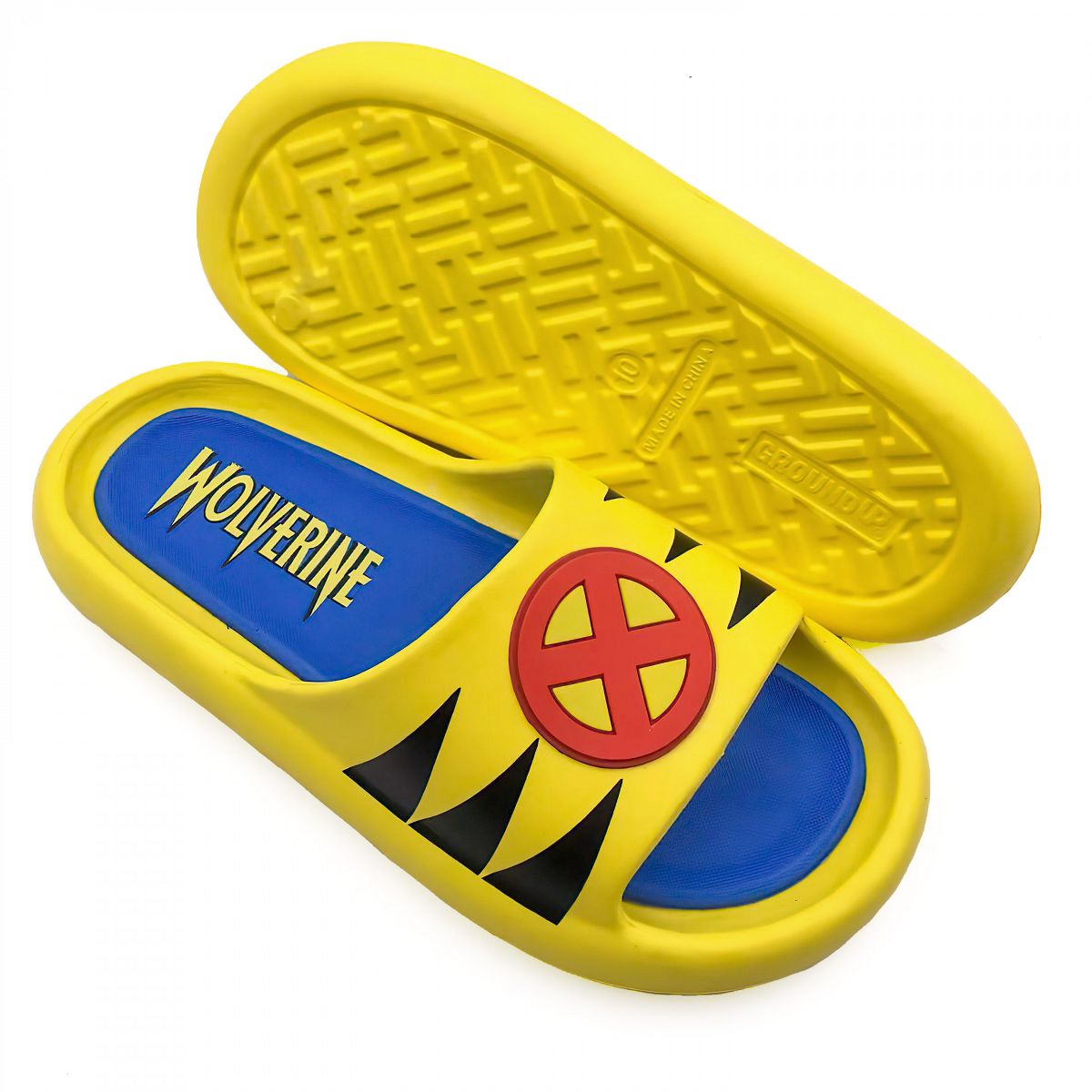 Mens Wolverine Character Armor Cloud Comfort Foam Slide Sandals - thumbnail 2