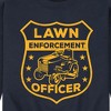 Men's - Instant Message - Lawn Enforcement Officer Badge Graphic Fleece Sweatshirt - 2 of 4