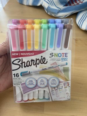 SHARPIE S-NOTE DUO TIP HIGHLIGHTER ASRT - 8CT