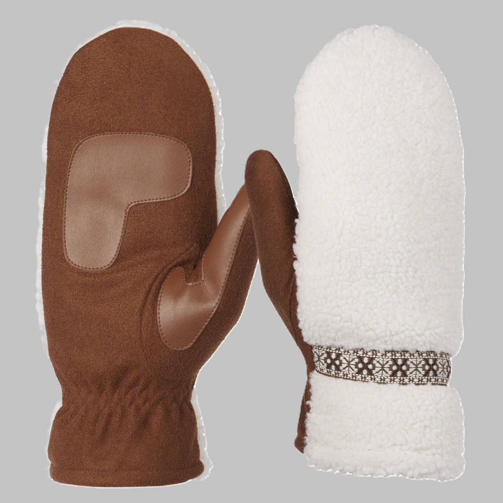 Isotoner Beber Mittens - Cognac L/XL