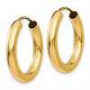 Black Bow Jewelry 3mm x 20mm 14k Yellow Gold Polished Endless Tube Hoop Earrings - 2 of 4