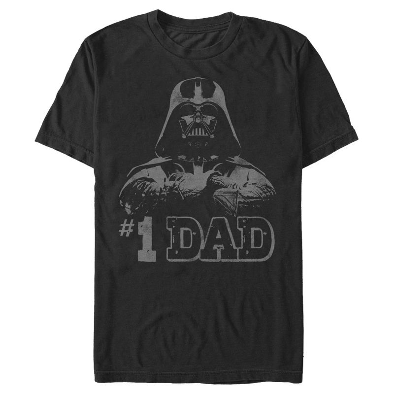 Men's Star Wars Number One Dad Darth Vader T-Shirt, 1 of 5