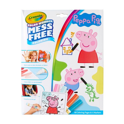 9pc Peppa Pig Coloring Book Kit Washable Markers Drawing Activities Set for Kids
