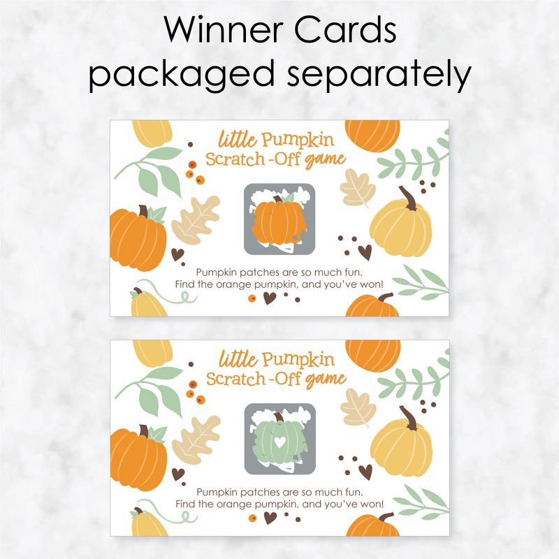 Big Dot of Happiness Little Pumpkin - Fall Birthday Party or Baby Shower Game Scratch Off Cards - 22 Count, 3 of 7
