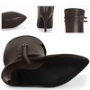 BLISSFUL STEP Pointed Toe Over the Knee High Zipper Stiletto High Heel Boots for Women - 3 of 4