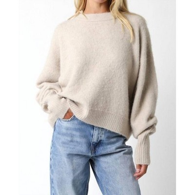 Women's Juli Cozy Crew Neck Sweater - OLIVACEOUS