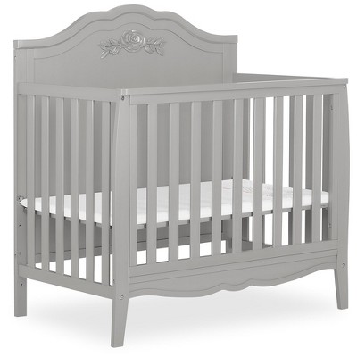 Rose Platinum 4-in-1 Convertible Mini Crib with Rose Detailing