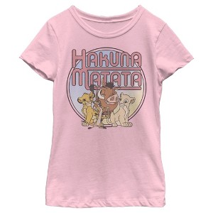 Girl's Lion King Distressed Best Friends Group Shot T-Shirt - 1 of 4