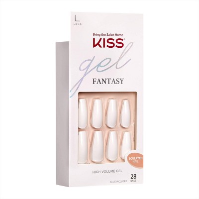 KISS Gel Fantasy Sculpted Fake Nails - True Color - 28ct