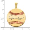 Black Bow Jewelry 14K Gold Plated Jim Rice Signature MD Enamel Baseball Pendant - 4 of 4
