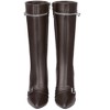 BLISSFUL STEP Pointed Toe Rivets Stiletto High Heel Knee High Dress Boots for Women - 2 of 4