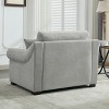 44.5"W Modern Chenille Oversized Armchair, Accent Chair, Single Sofa with 2 Pillows 4S - ModernLuxe - 3 of 4