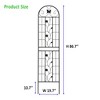 Syemin Patio Decorative Screens, Iron Arch Decoration Garden Trellis, for Outdoor for Climbing Plants Support, Flowerbed, Black, 19.7"*19.7"*86.7" - 2 of 4