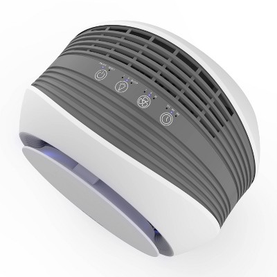 White Compact HEPA Air Purifier with Odor Absorbing Filter