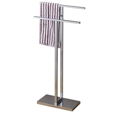 Mertzon Chrome Slim Metal Free-Standing Towel Rack Stand