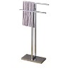 Kings Brand Furniture - Mertzon Modern Metal Free-Standing Towel Rack Stand, Chrome - 2 of 2