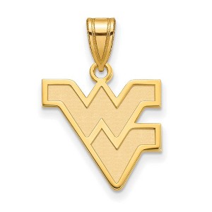 Black Bow Jewelry 10k Yellow Gold West Virginia Mountaineers NCAA Medium Pendant - 1 of 3