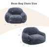 Itopfox Giant Bean Bag Chair for Adults and Kids, Oversized Memory Foam Sofa with Storage Pockets, Non-Slip & Removable Cover, Comfy Lounge Chair - 2 of 4