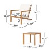 Outdoor Patio Chat Set, 3 Pcs Chat Set with 2 Arm Sofas and Square Table, Chat Set with Acacia Wood Frame and PE Cushion-Coolbibila - 4 of 4