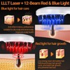 Laser Therapy Hair Growth Comb - EMS Scalp Massager with Red Light & Vibration - Red Light Therapy for Hair Loss Women & Men - IPX6 Waterproof - White - 3 of 4