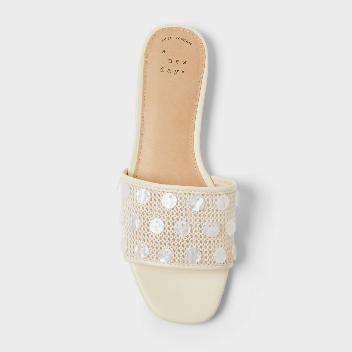 Women’s Elain Sandals with Memory Foam Insole - A New Day™ Ivory - thumbnail 3